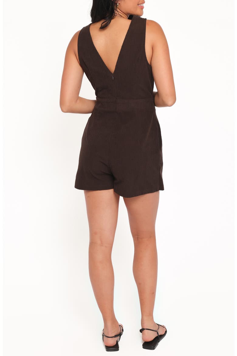Vesper Corduroy Wrap Romper, Alternate, color, CHOCOLATE
