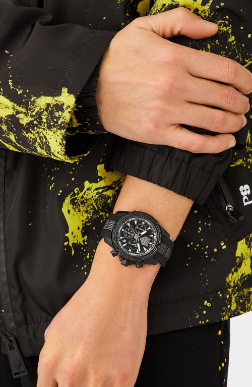 Philipp Plein Sport Hurricane Silicone Strap Watch, 44mm