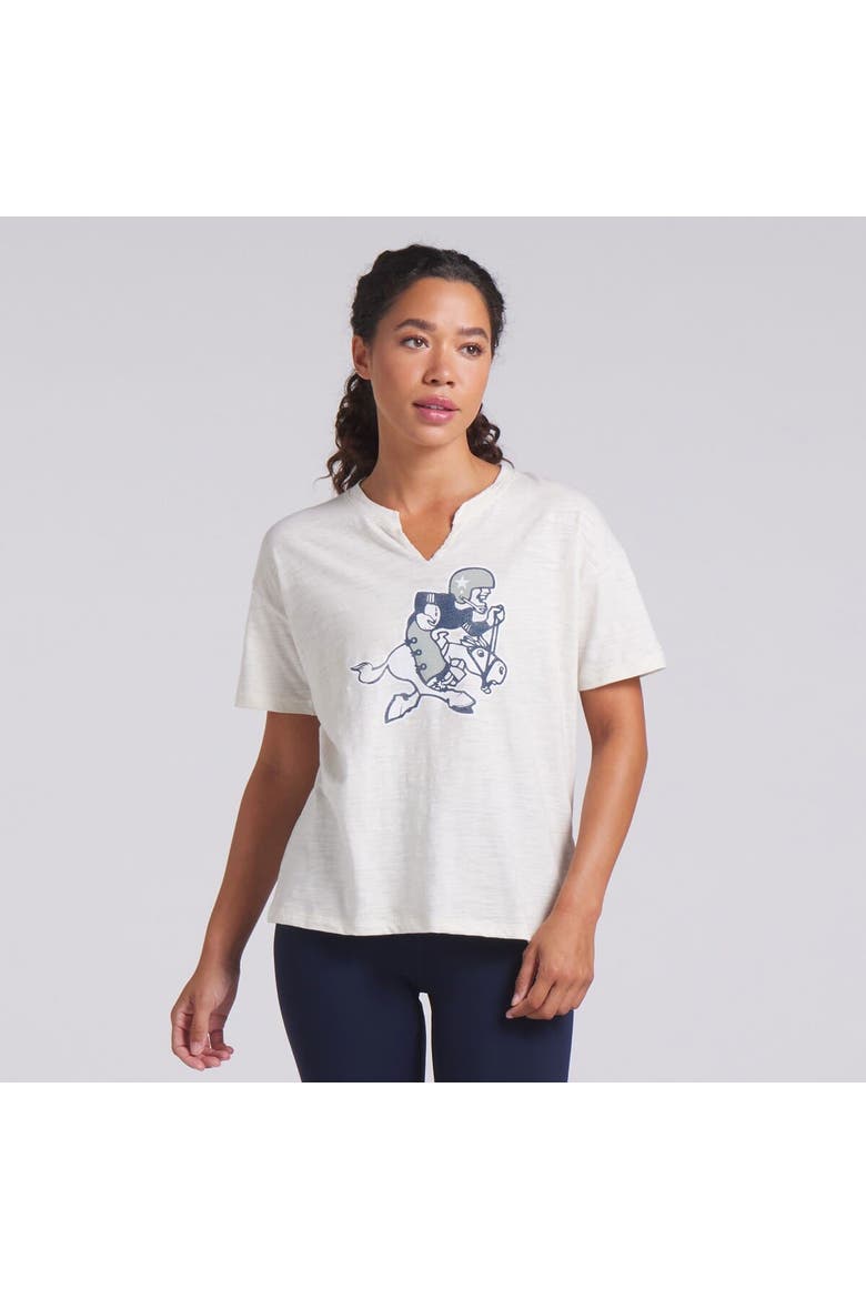 Women's Fanatics Cream Dallas Cowboys Trick Play Slub Boxy T-Shirt, Alternate, color, Cream