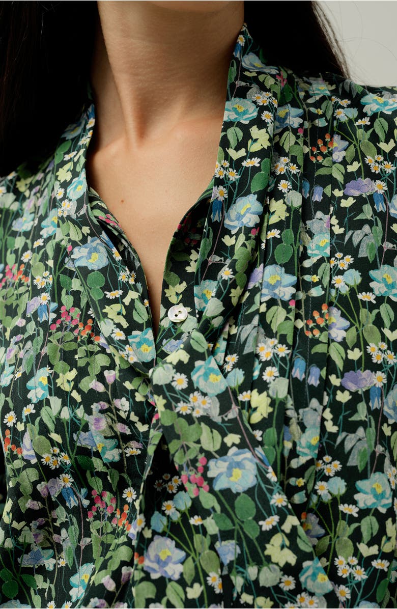 Lilysilk Puff-Sleeve Blouse - Made With Liberty Fabric, Alternate, color, Fairytale Forest