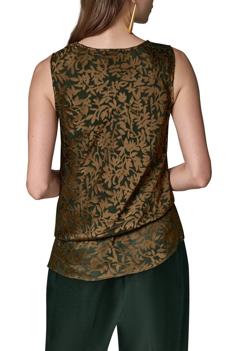 Drape Neck Burnout Top, Alternate, color, BLACK FORE