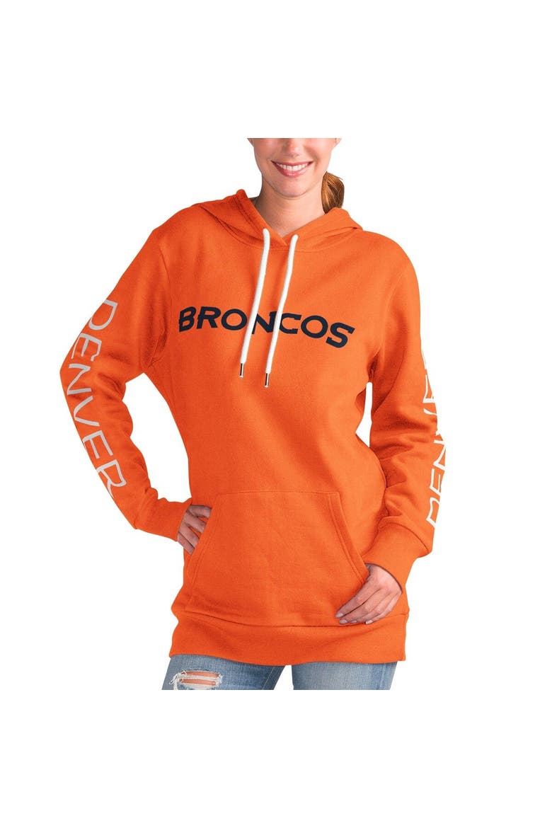 Women's G-III 4Her by Carl Banks Orange Denver Broncos Extra Inning Pullover Hoodie, Main, color, Orange
