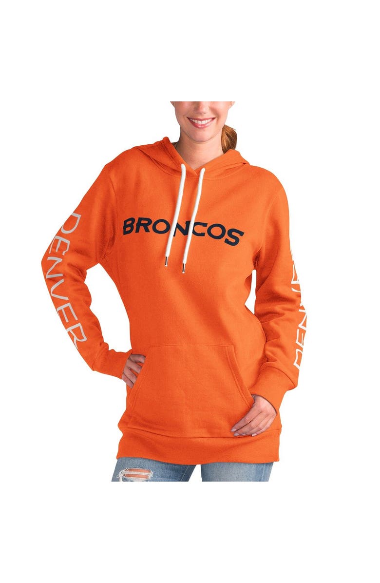 G-III 4HER BY CARL BANKS Women's G-III 4Her by Carl Banks Orange Denver Broncos Extra Inning Pullover Hoodie, Main, color, Orange