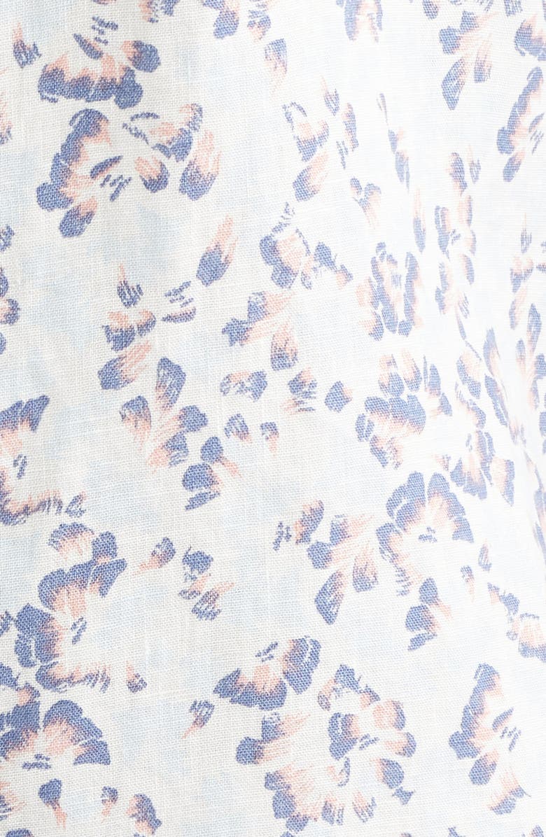 Nordstrom Fan Floral Print Short Sleeve Shirt, Alternate, color, Blue Bijou Fan Floral