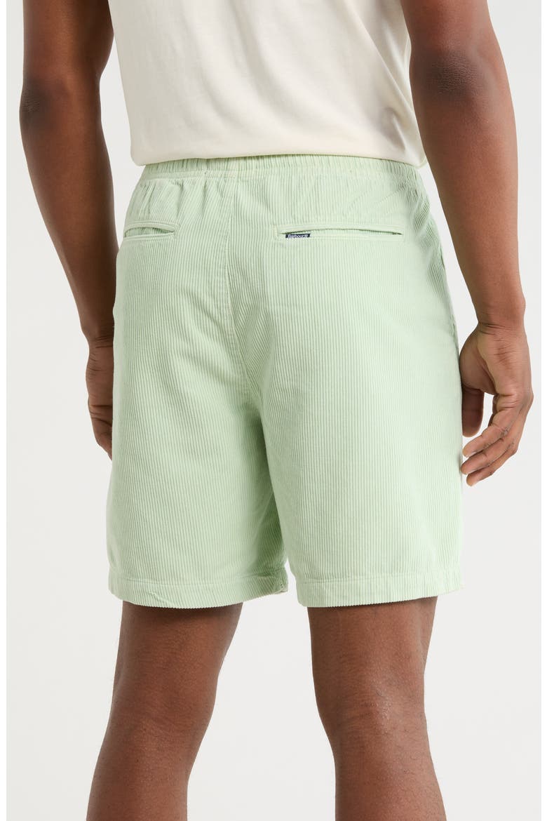 Washed Corduroy Relaxed Shorts, Alternate, color, PALE APPLE