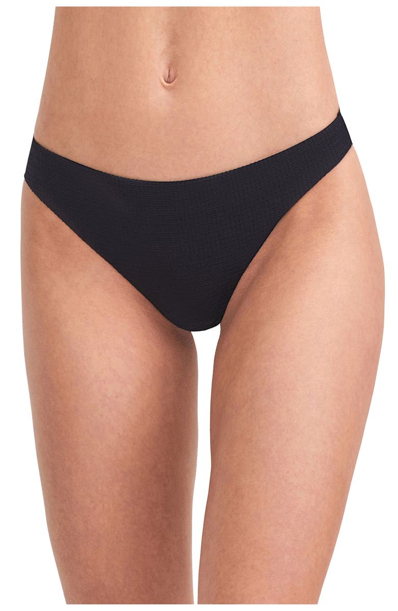 Au Naturel by Gottex Solid textured mid-rise swim bottom, Main, color, 