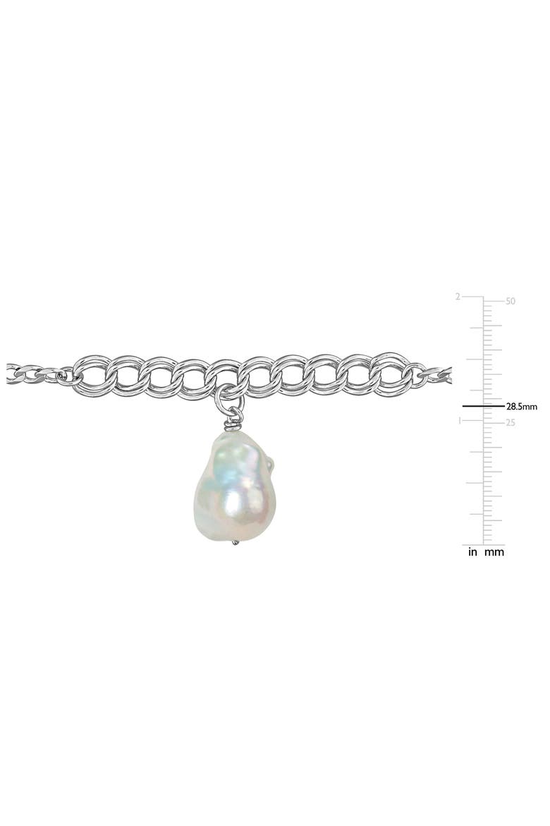 Cultured Pearl Chain Bracelet, Alternate, color, WHITE