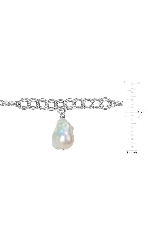 Delmar Cultured Pearl Chain Bracelet In White