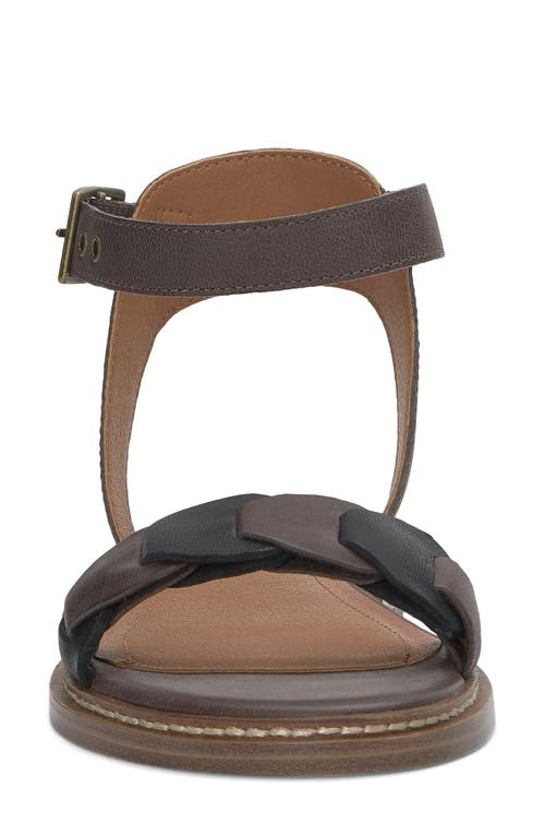 Shop Lucky Brand Kyndall Ankle Strap Sandal In Chocolate/black