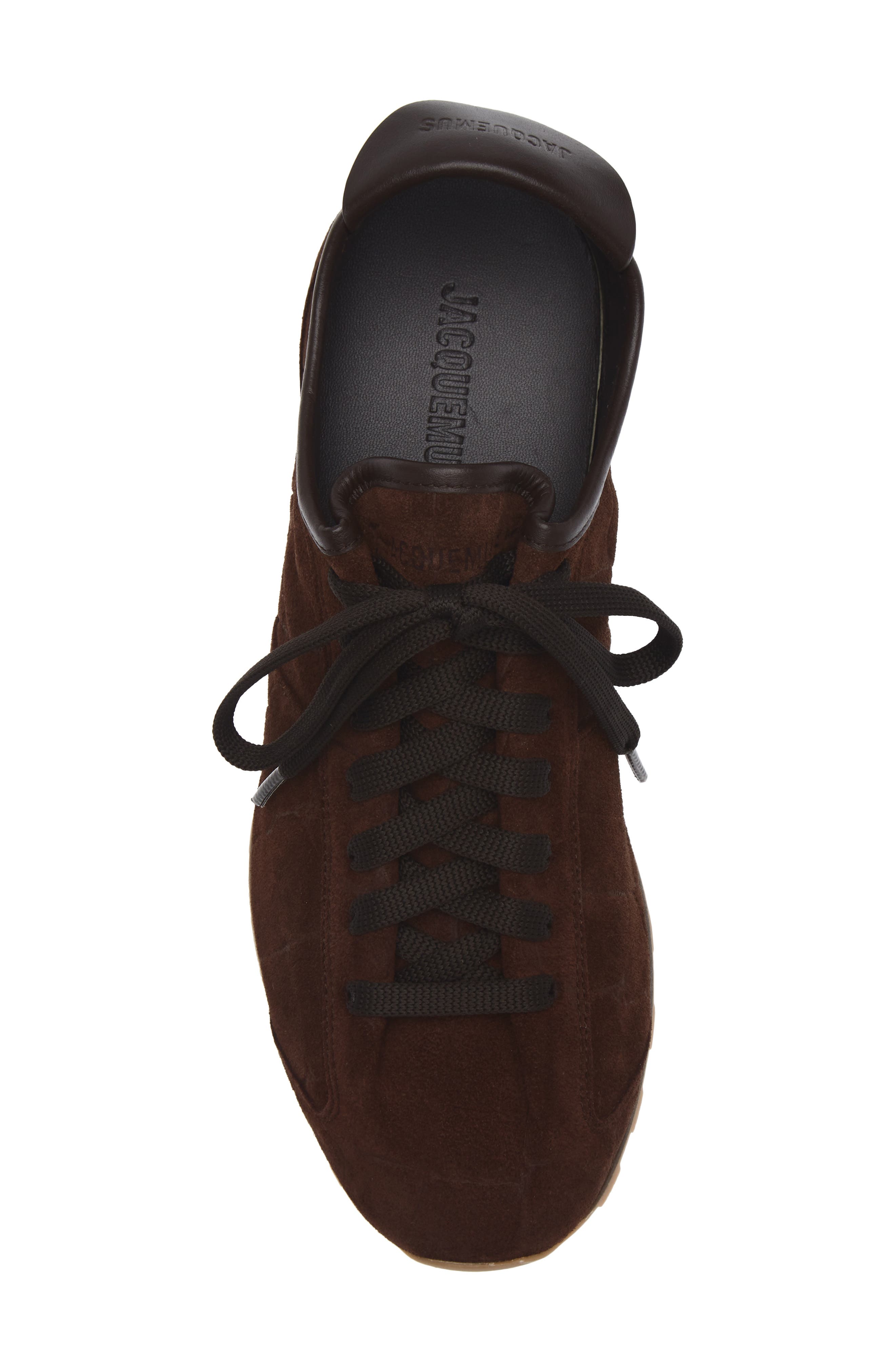 Jacquemus Suede Tennis Sneaker, Alternate, color, Dark Brown 880
