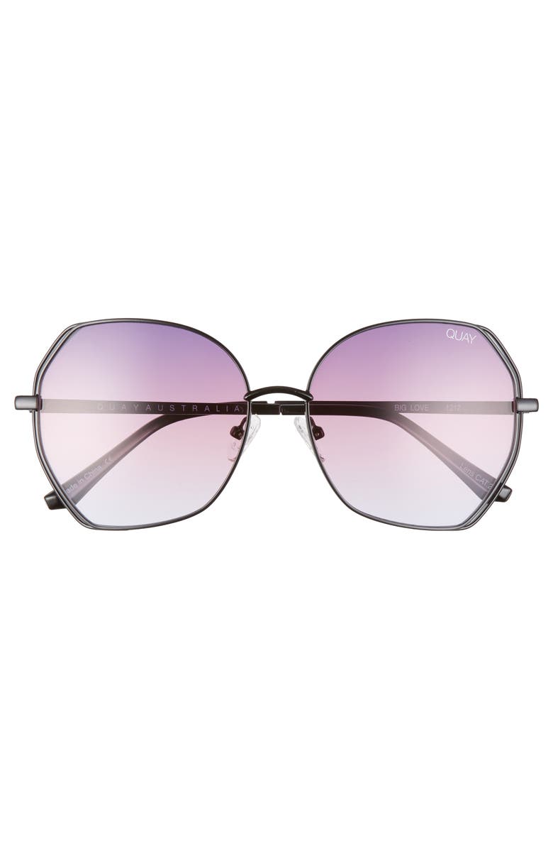 QUAY Big Love 59mm Gradient Round Sunglasses, Alternate, color,