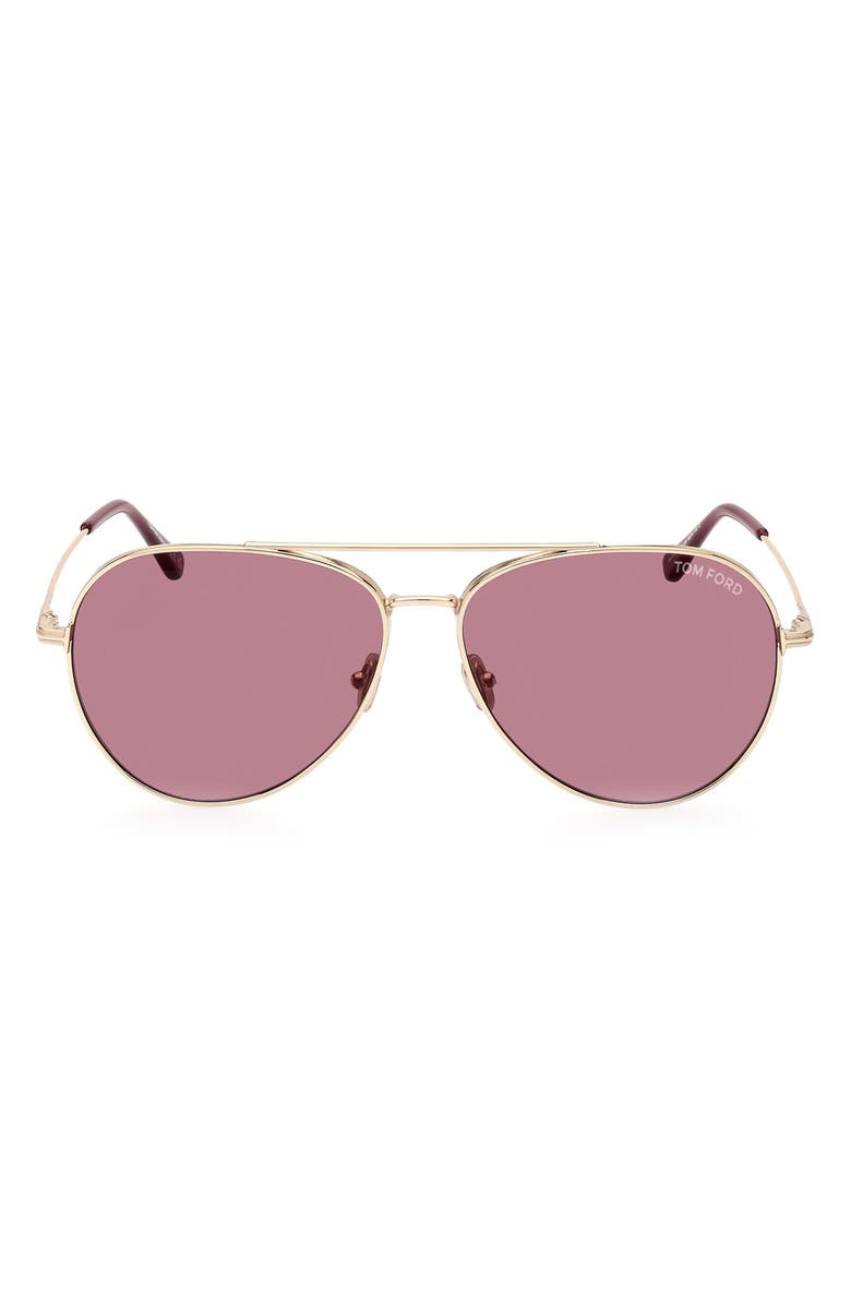 TOM FORD Dashel 62mm Oversize Aviator Sunglasses, Main, color, 