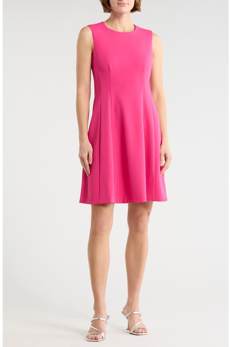 Sleeveless Fit and Flare Dress, Main, color, PARTY PINK