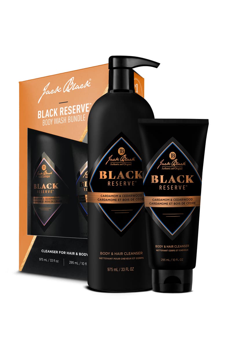 Jack Black Black Reserve<sup>™</sup> Body & Hair Cleanser Duo $76 Value, Main, color,