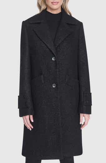 Andrew Marc Regine Pressed Bouclé Wool Blend Coat
