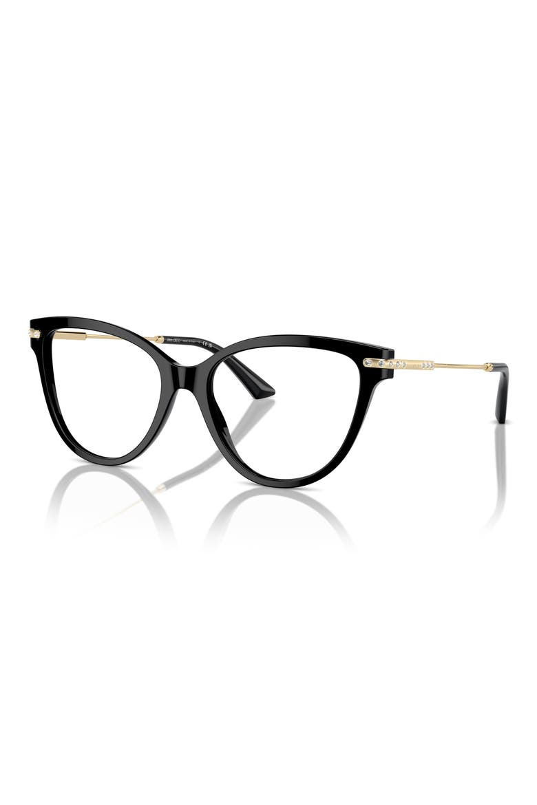 54nn Cat Eye Optical Glasses, Alternate, color, BLACK / DEMO LENS