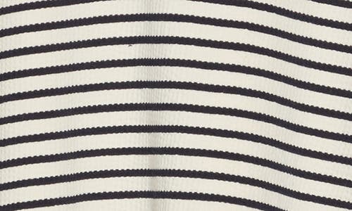 ADRIANNA PAPELL ADRIANNA PAPELL STRIPED KNIT POLO 