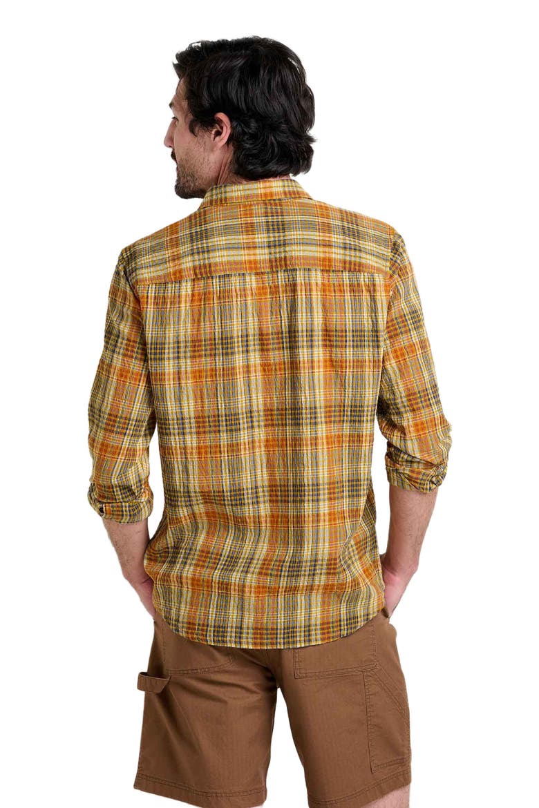 Men's Fletcher Long Sleeve Shirt, Alternate, color, Umber Plaid