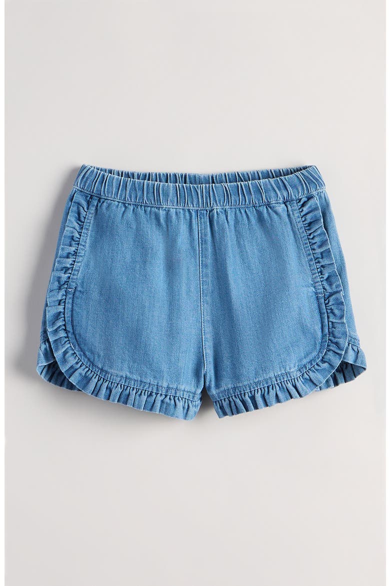 Kids' Ruffle Shorts, Main, color, MID GEM WASH