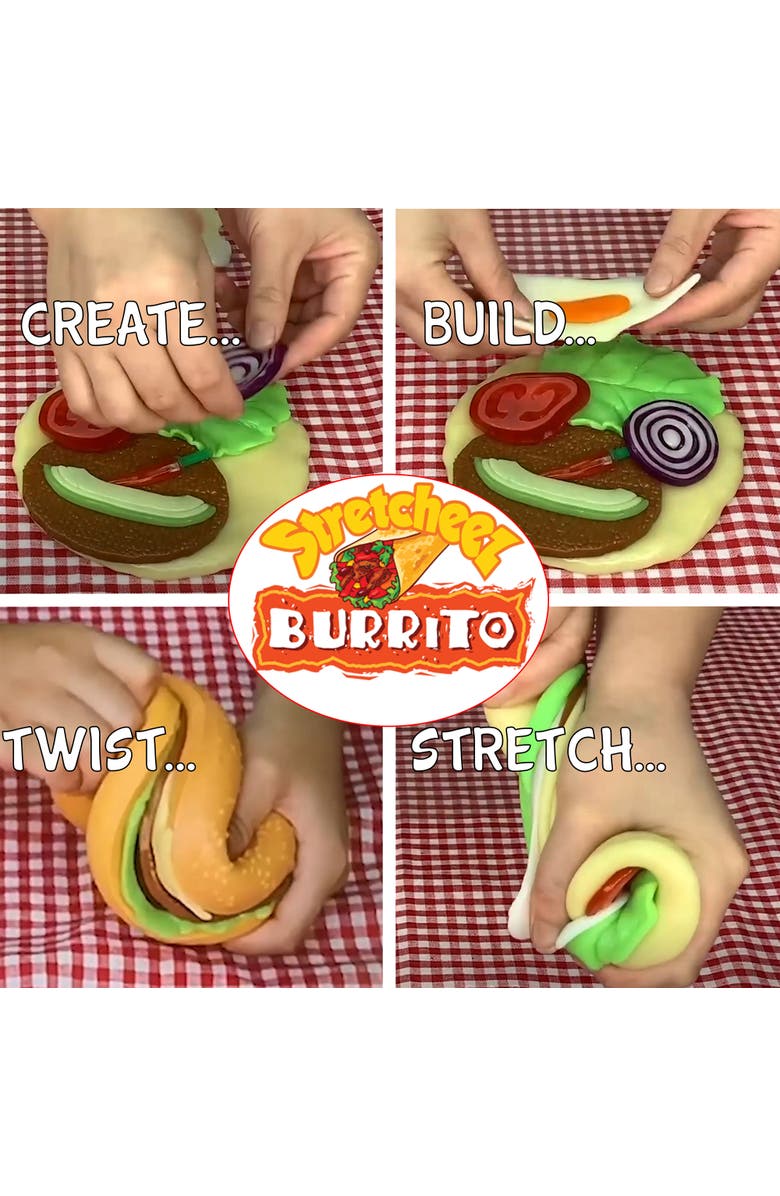 Stretcheez Burrito, Surprise Styles & Toppings, Stretchy Toy Food, 3+, Alternate, color, Multicolored