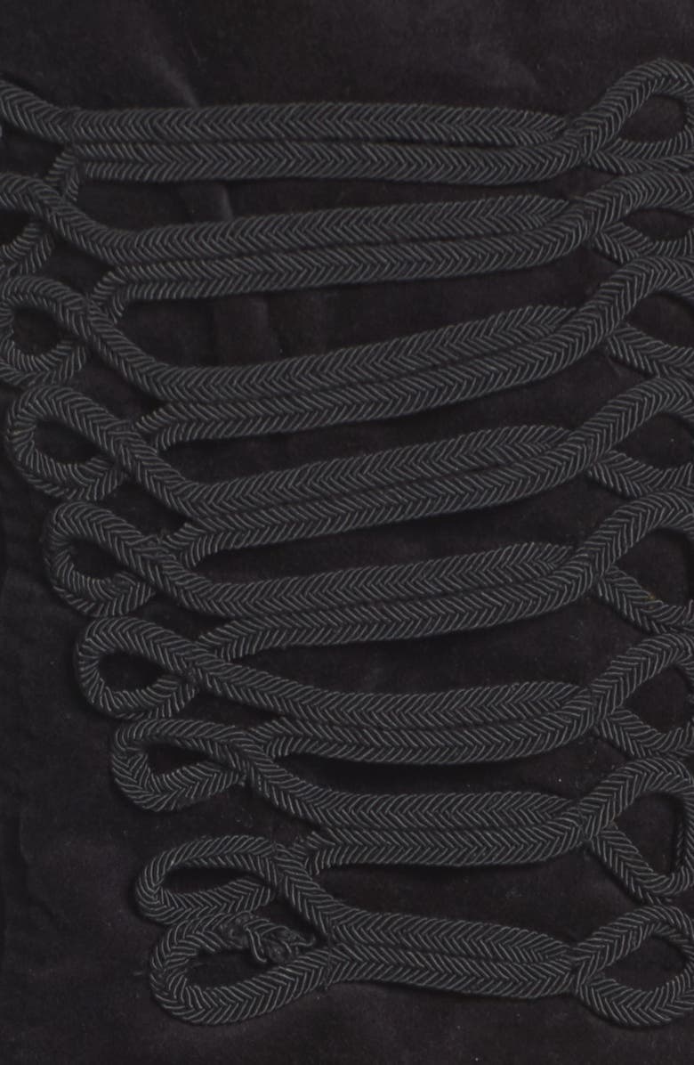 BP. Ruffle Sleeve Peplum Jacket, Alternate, color, Black