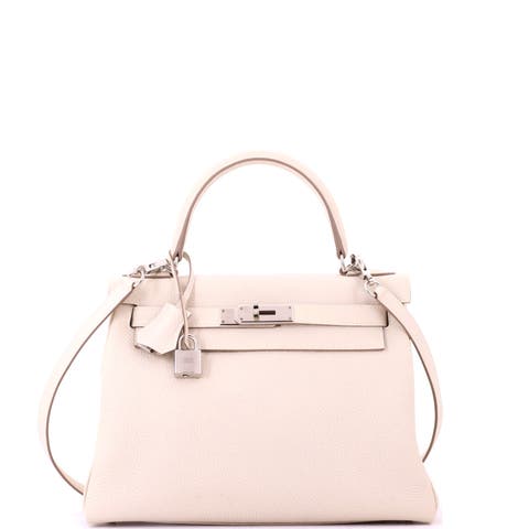 Kelly Handbag Light Togo with Palladium Hardware 28