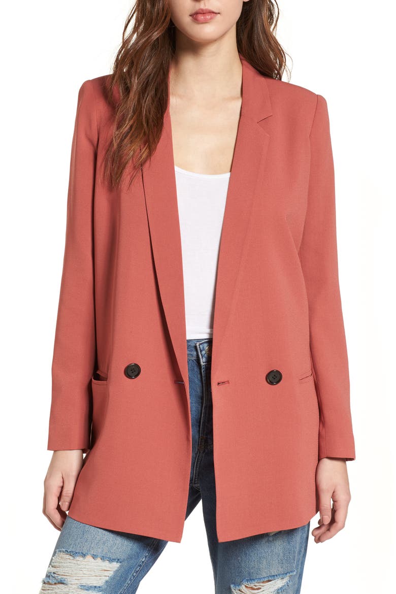 Oversize Blazer, Main, color, RUST MARSALA