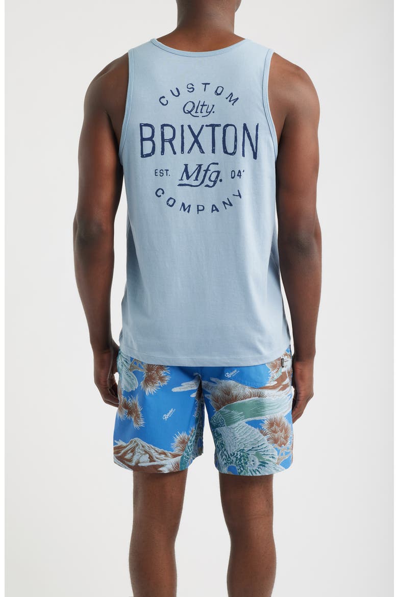 Fremont Logo Tank Top, Alternate, color, DUSTY BLUE