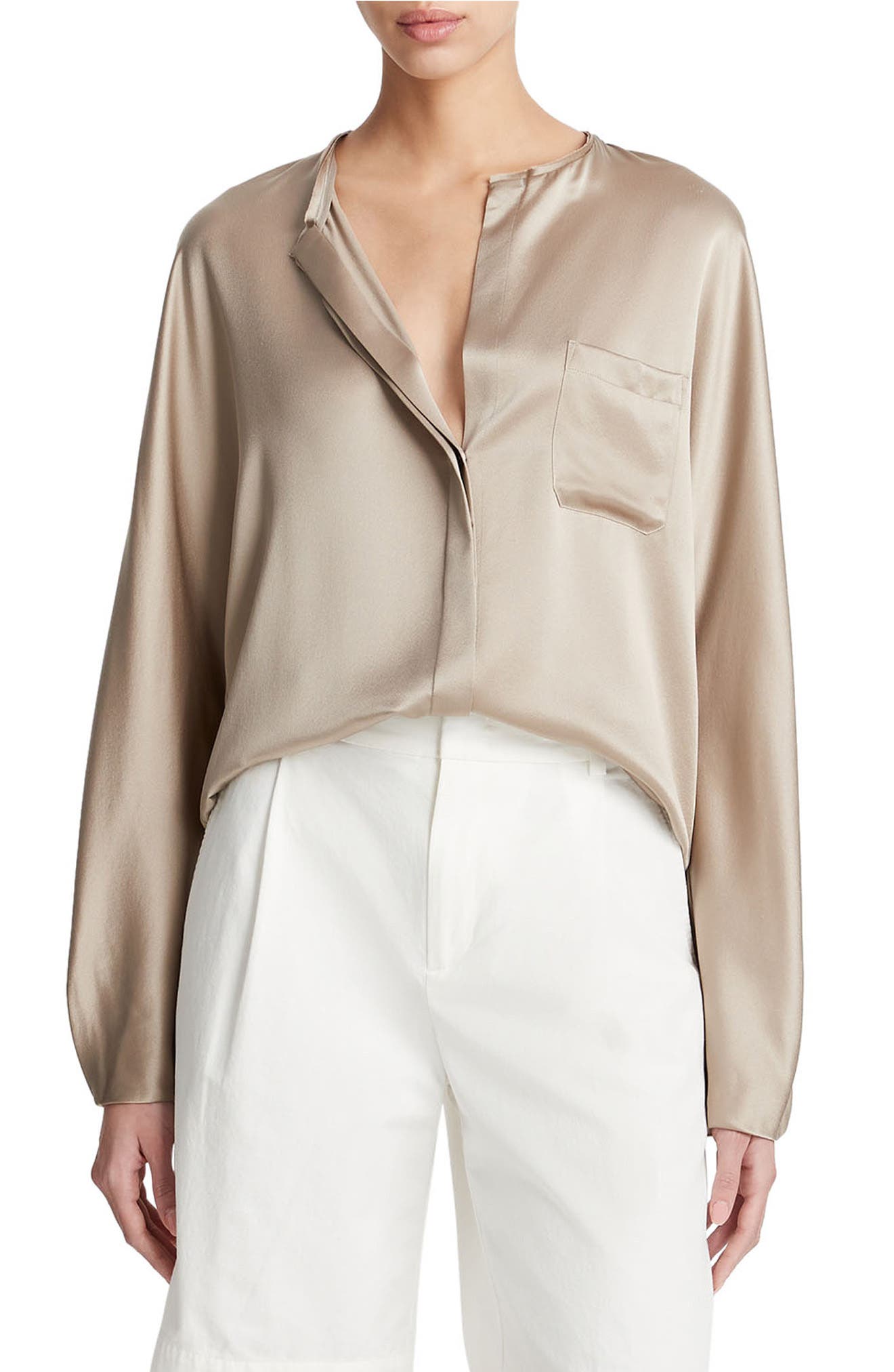 Silk Button-Up Shirt