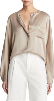 Vince Silk Button-Up Shirt