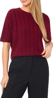 Ted Baker Short Sleeve Cashmere Rib Sweater