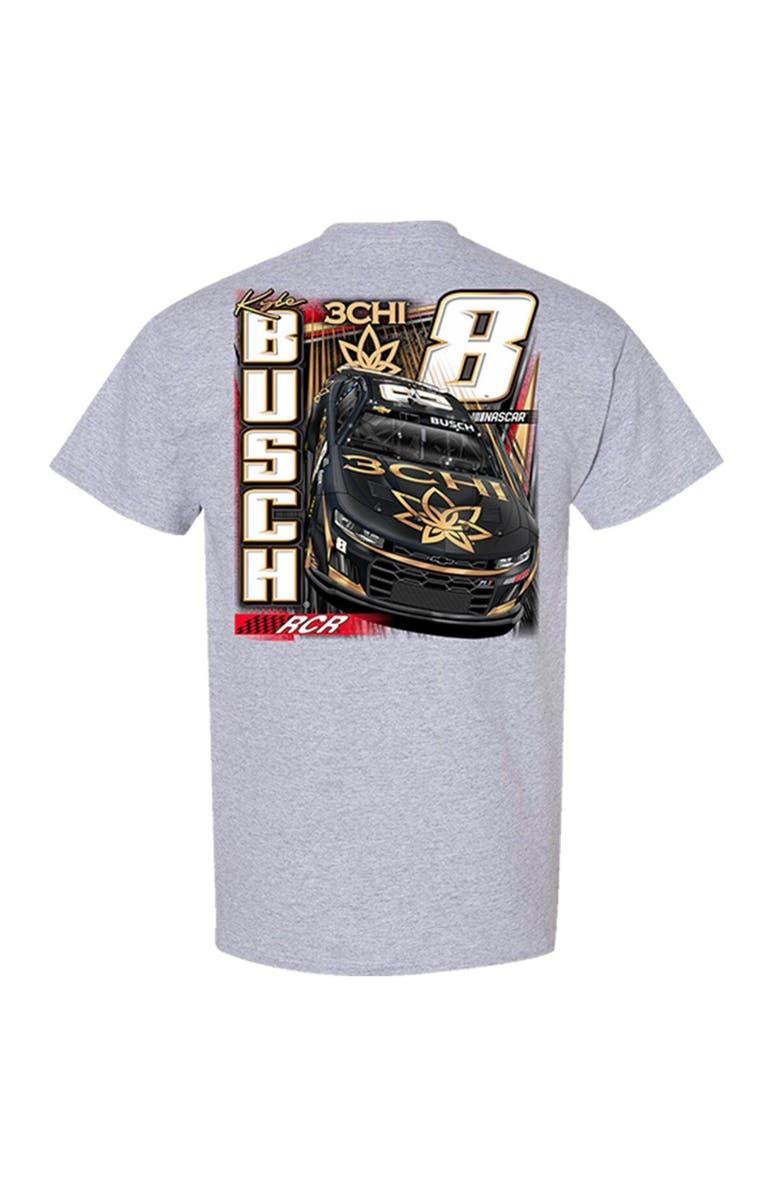 NASCAR Men's Richard Childress Racing Team Collection Heather Gray Kyle Busch 3CHI Car T-Shirt, Alternate, color, 