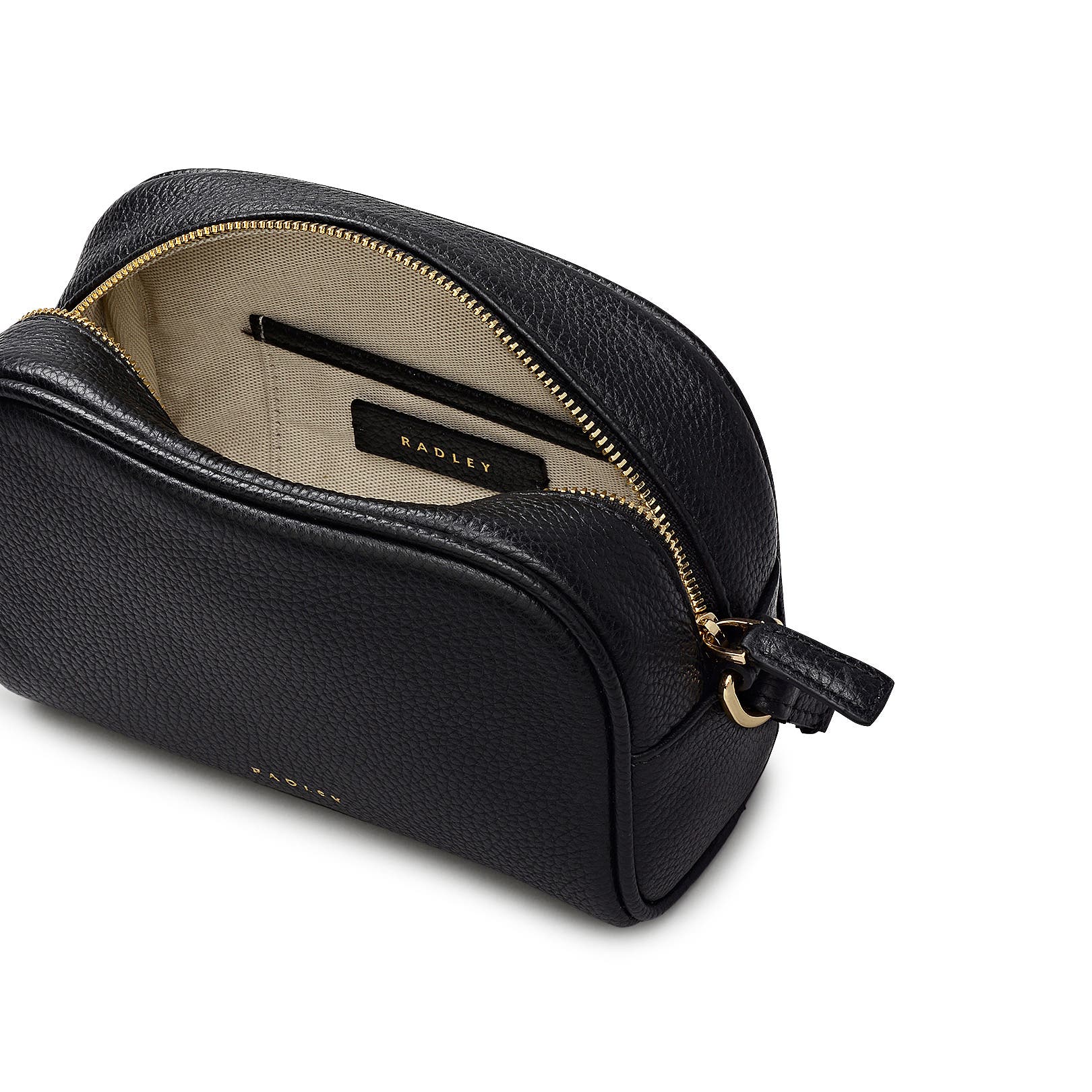 Radley The Daily Mini Zip Around Crossbody Bag, Alternate, color, Black