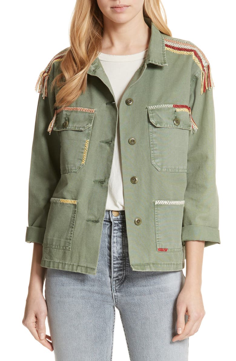 THE GREAT. The Sergeant Embroidered Jacket, Main, color, 