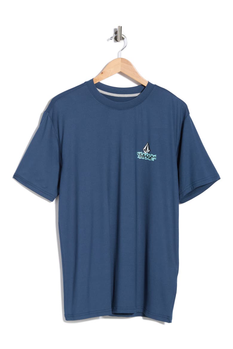 Crawdad Skeller Swim T-Shirt, Alternate, color, DEEP BLUE