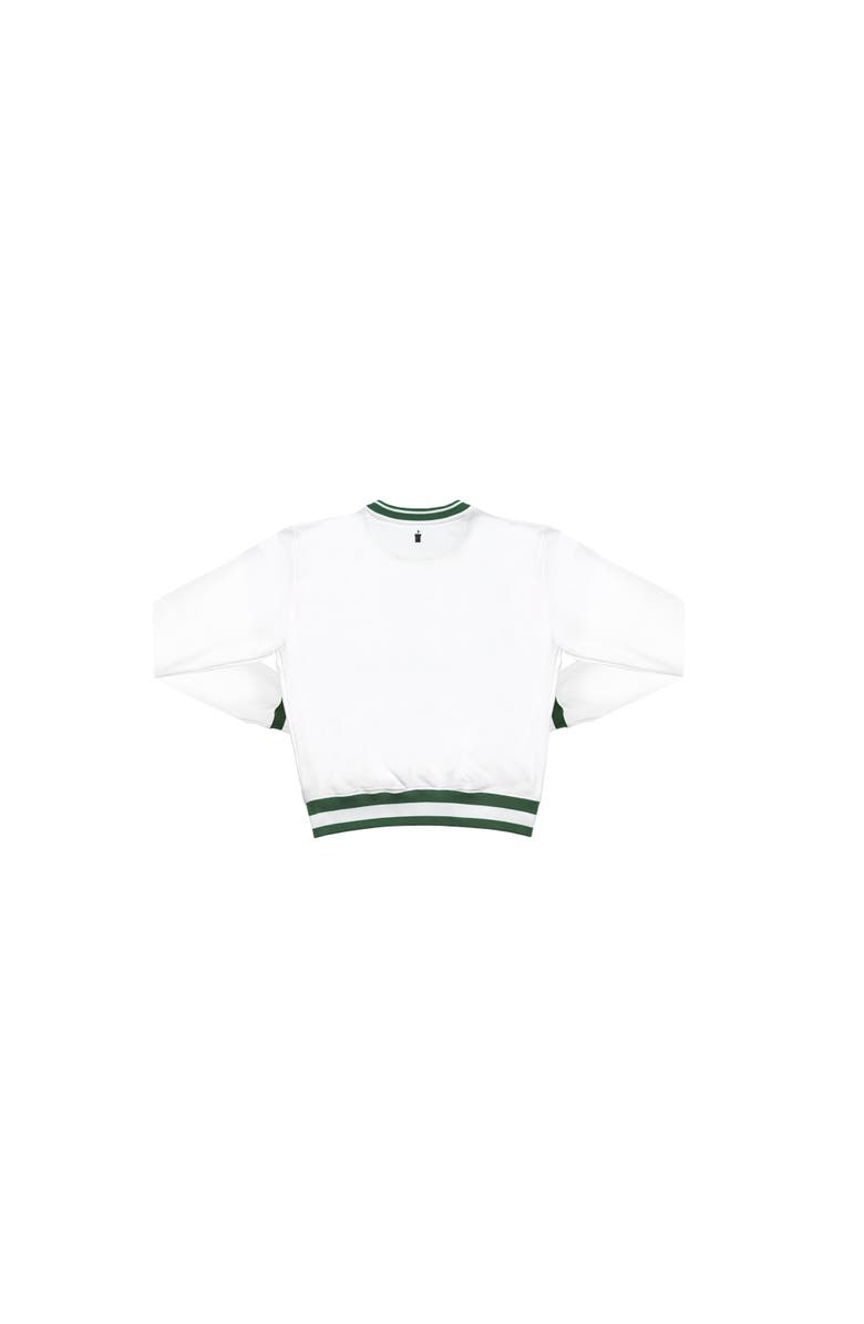 Castle Golf Embroidered Crewneck Sweatshirt, Alternate, color, White/Green