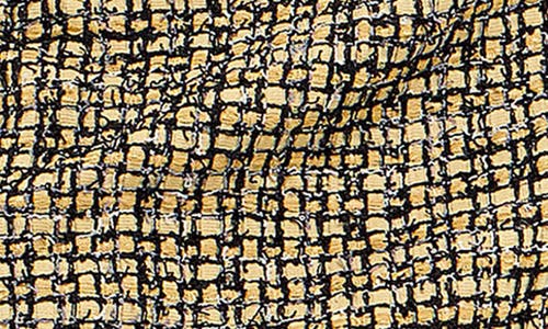 English Factory Rickrack Trim Tweed Dress In Yellow/black