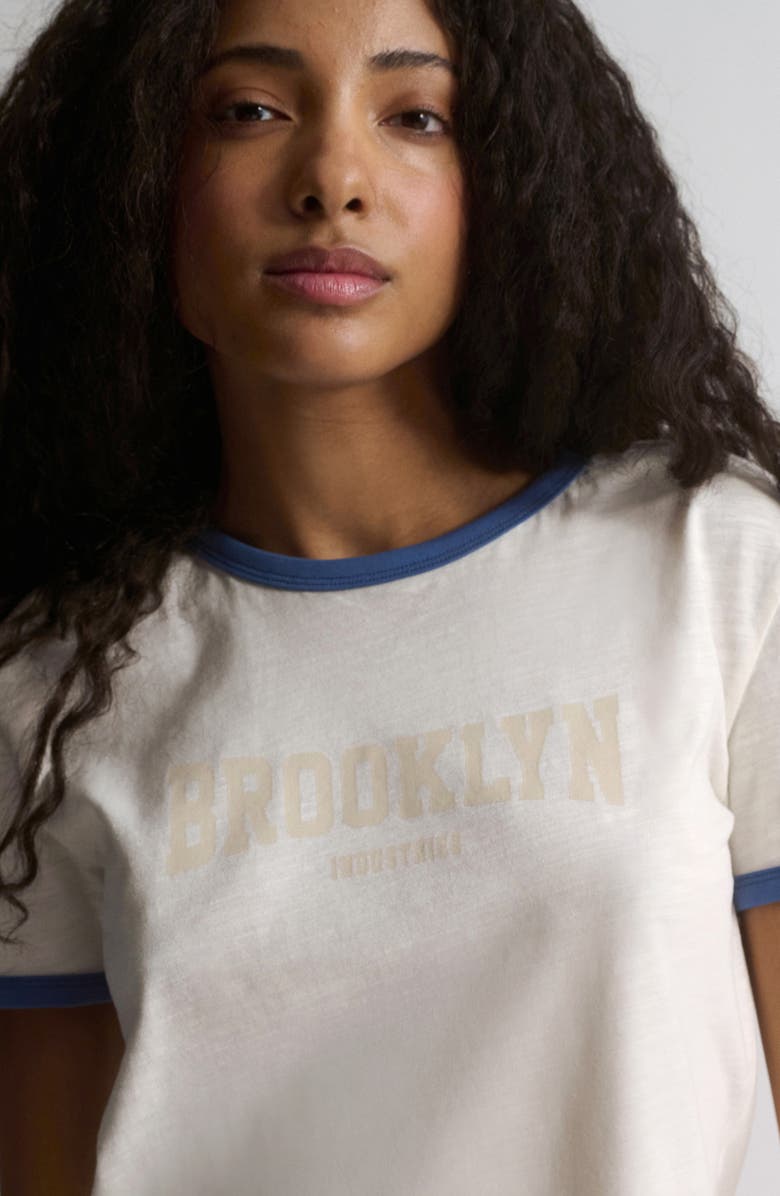 Brooklyn Industries Brooklyn Slim Fit Cotton Slub Graphic T-Shirt, Alternate, color, Antique White