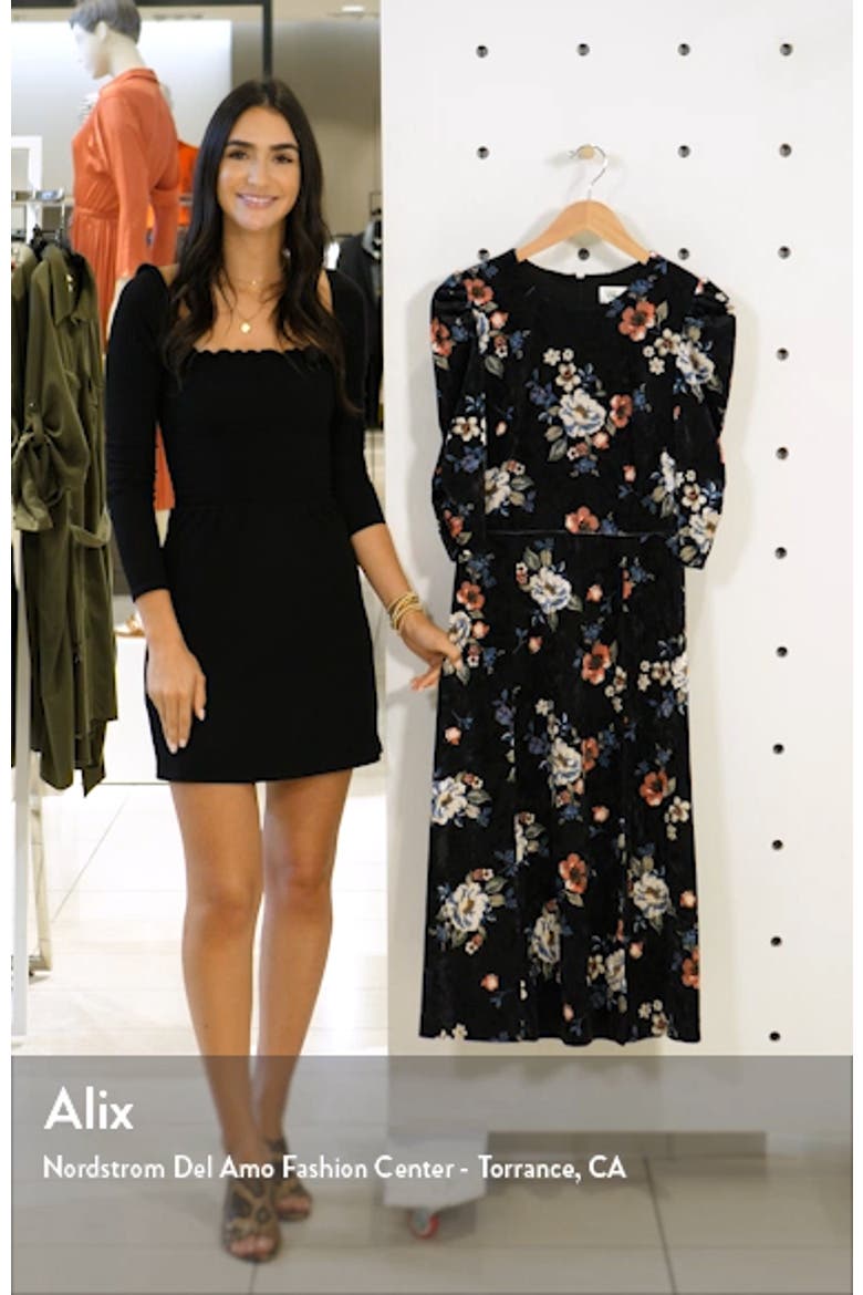 Floral Velvet Midi Dress video