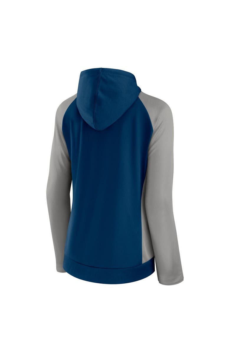 FANATICS Women's Fanatics Navy/Gray Nashville SC Iconic Raglan Full-Zip Hoodie Jacket, Alternate, color, Navy