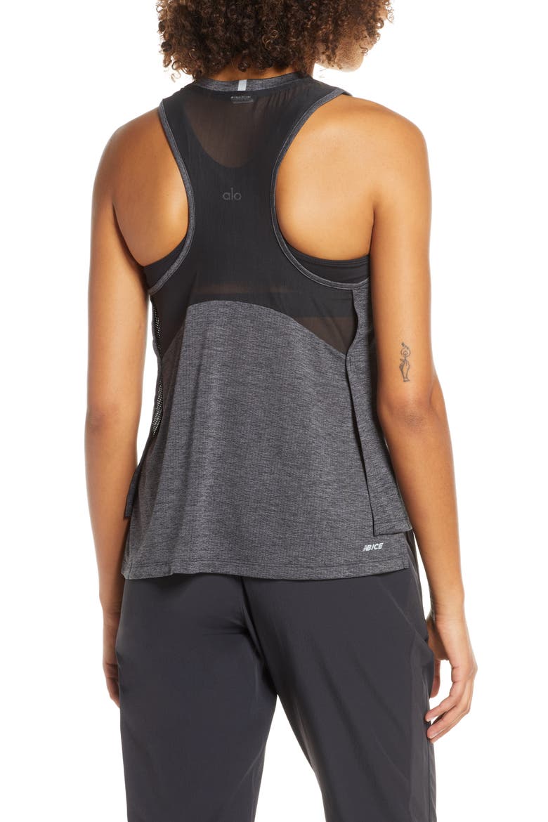 Impact Run Mesh Tank, Alternate, color, BLACK HEATHER