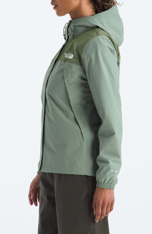 The North Face Antora Waterproof Hooded Rain Jacket In Green