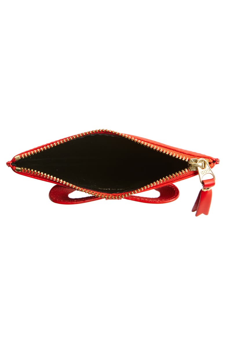 Comme des Garçons Wallets Big Bow Leather Coin Purse, Alternate, color, Red