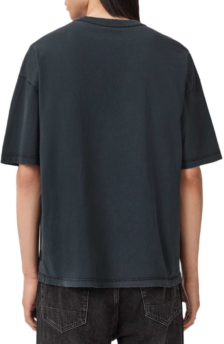 AllSaints Cole Oversize Cotton T-Shirt, Alternate, color, Washed Black