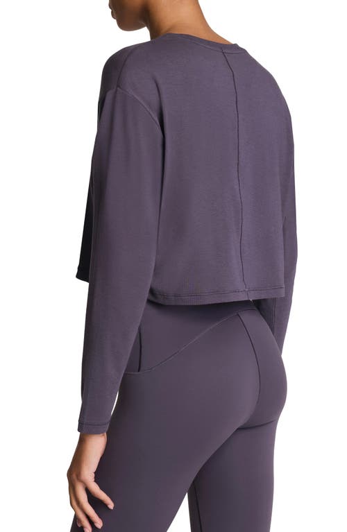 Spanx ® Outpace Crop Long Sleeve Top In Gray