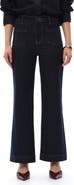 Bayeas Patch Pocket High Waist Wide Leg Jeans