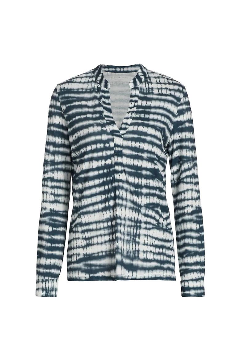 Deluxe Cotton Novelty Henley Shirt, Main, color, BLUE PAON
