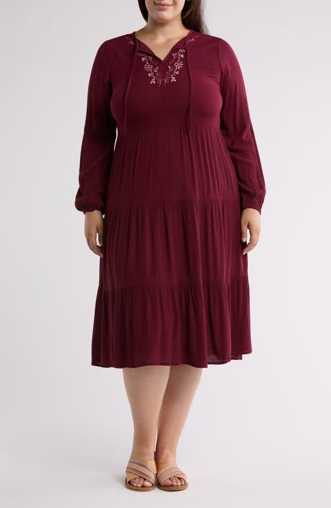 Damara Long Sleeve Midi Dress