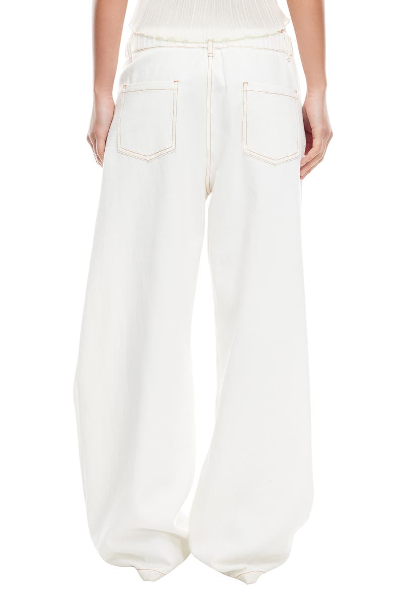 LIONESS Slouched Tie Up Jeans, Alternate, color, Porcelain