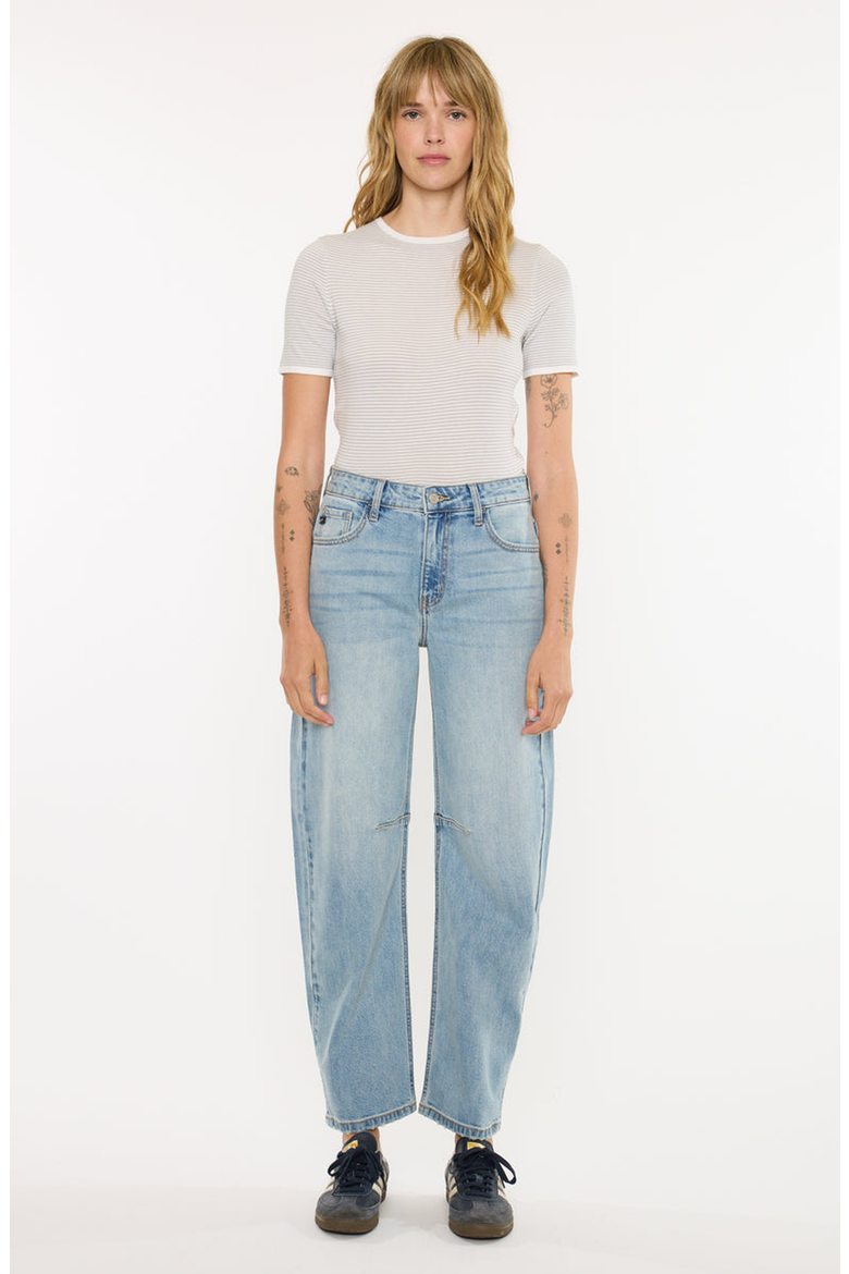 Isla High Rise Horseshoe Jeans, Alternate, color, Light Wash